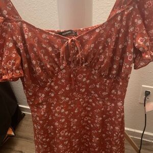 Hesperus Rust Floral Dress